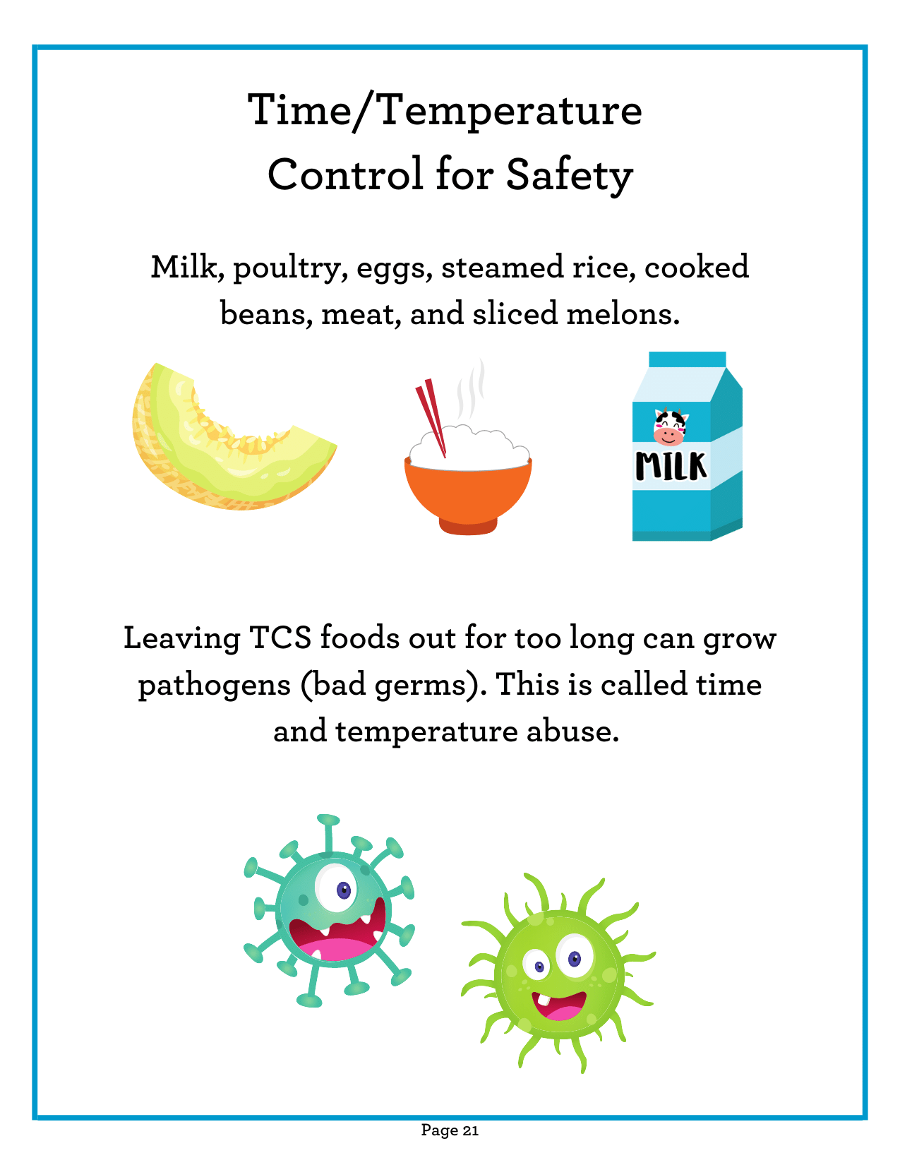 What Food Items Need Time and Temperature Control for Safety
