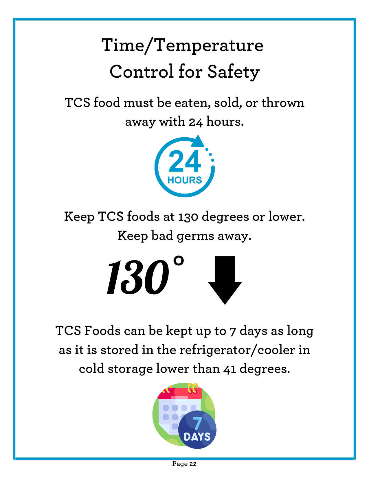 Time and Temperature Control (TCS) Food Guidelines